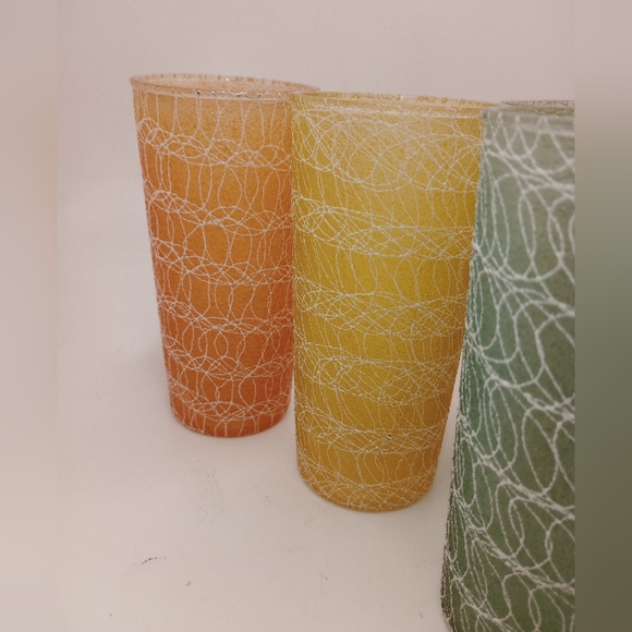 Set of 5 Vintage Spaghetti String MCM Glasses - Picture 2 of 13